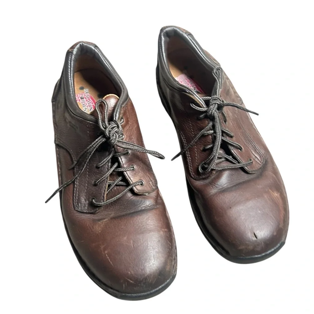 Red Wing Brown Leather Work Durable Shoes Men Size 8.5D